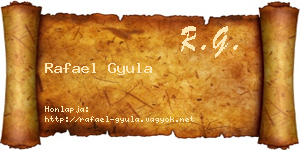 Rafael Gyula névjegykártya