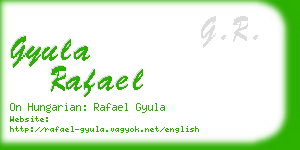 gyula rafael business card